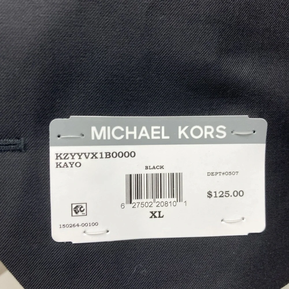 Michael Kors Mens Classic fit Tuxedo Suit Vest XL Black Solid Stretch